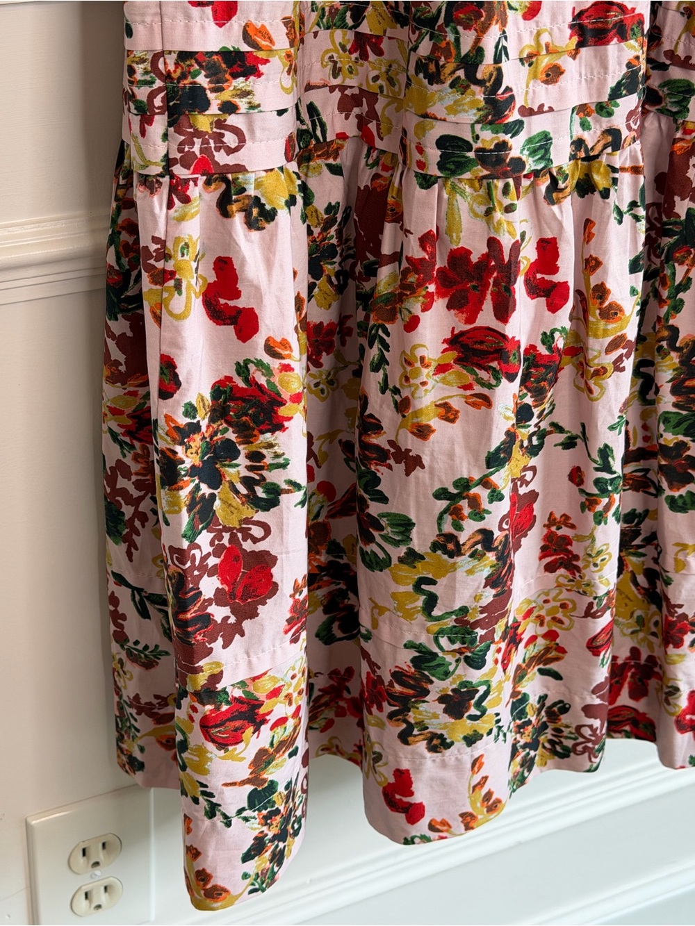 NEW Anthropologie Somerset Tiered Floral Smocked Maxi Dress in Pink Rose Size S - Picture 12 of 14